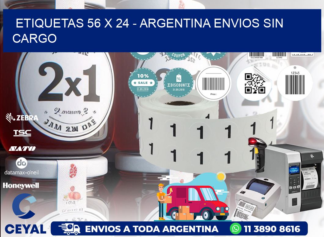 ETIQUETAS 56 x 24 - ARGENTINA ENVIOS SIN CARGO