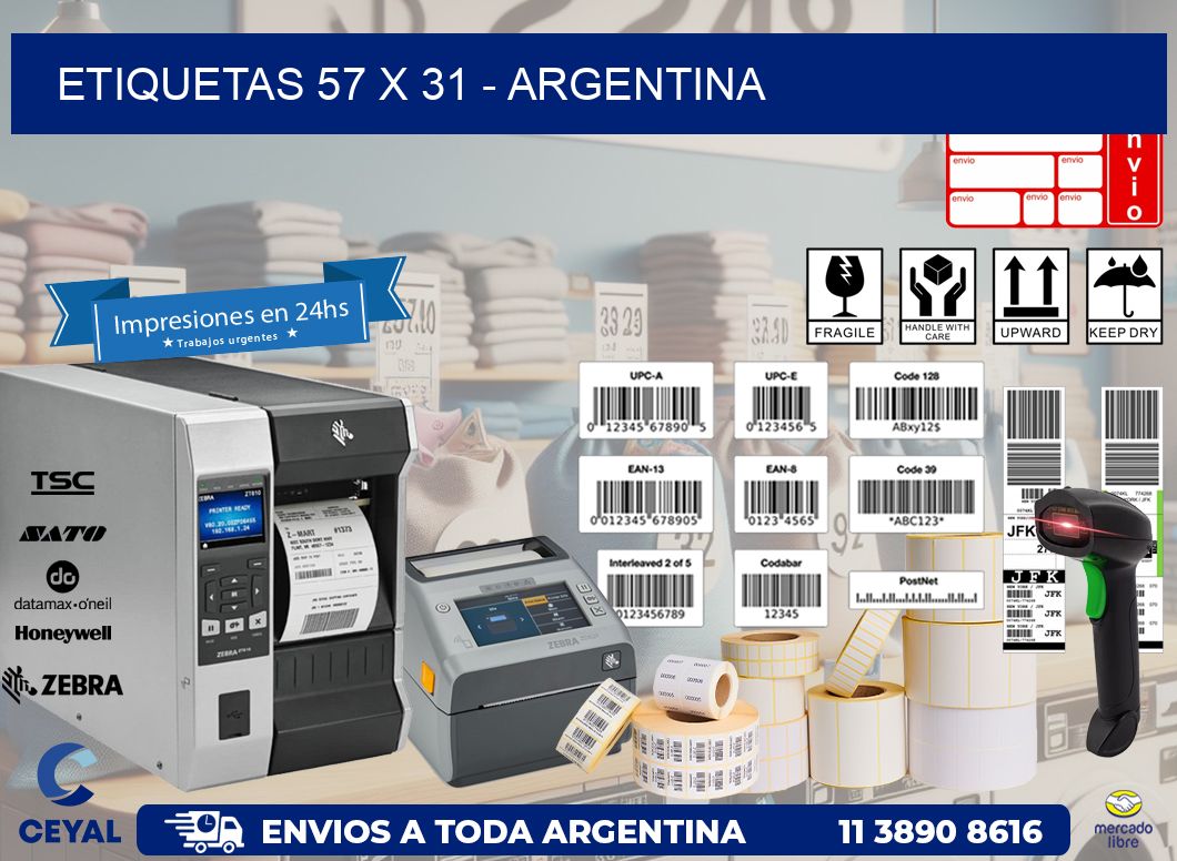 ETIQUETAS 57 x 31 - ARGENTINA