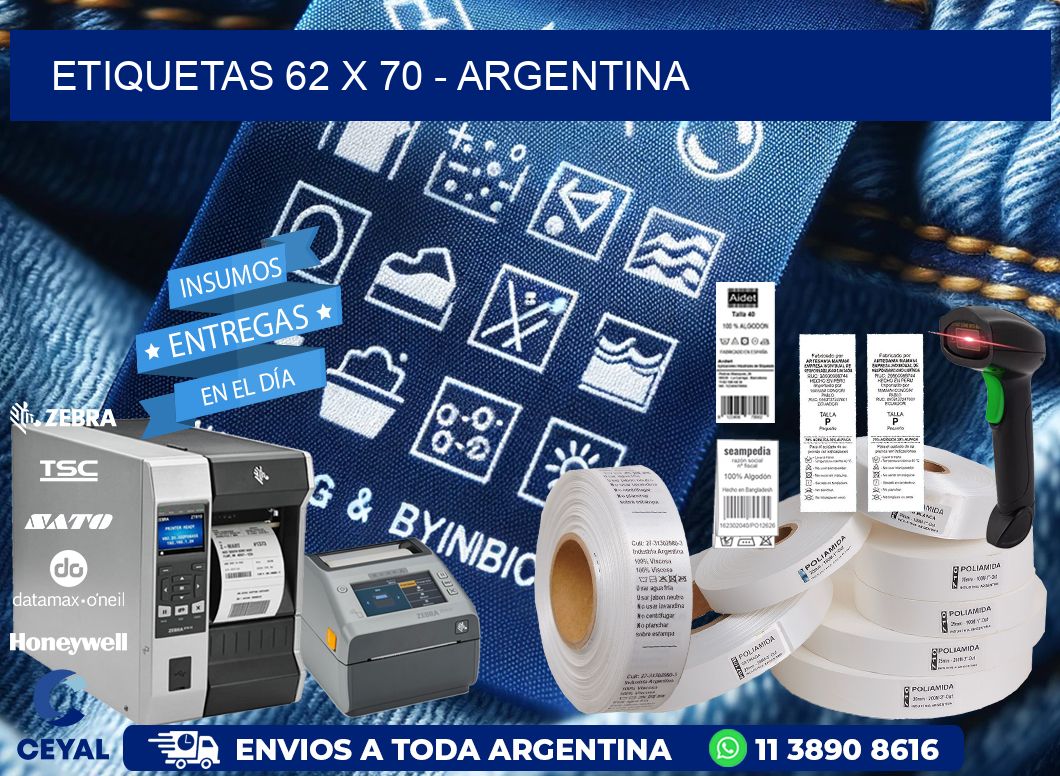 ETIQUETAS 62 x 70 - ARGENTINA