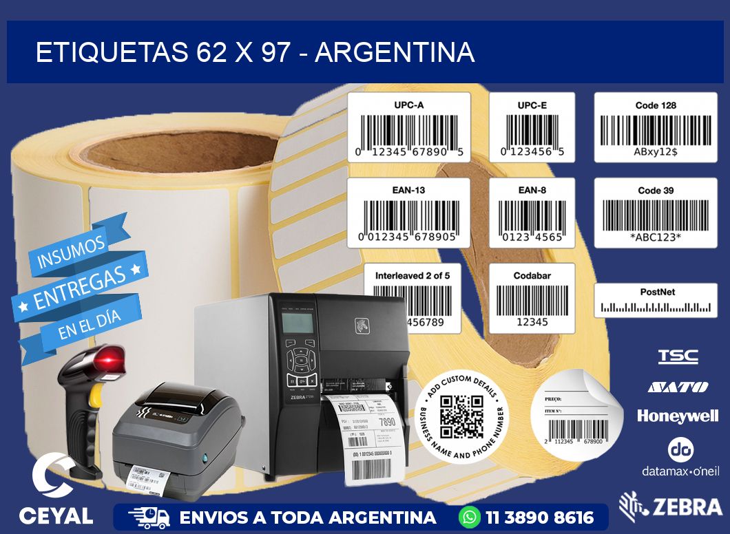 ETIQUETAS 62 x 97 - ARGENTINA