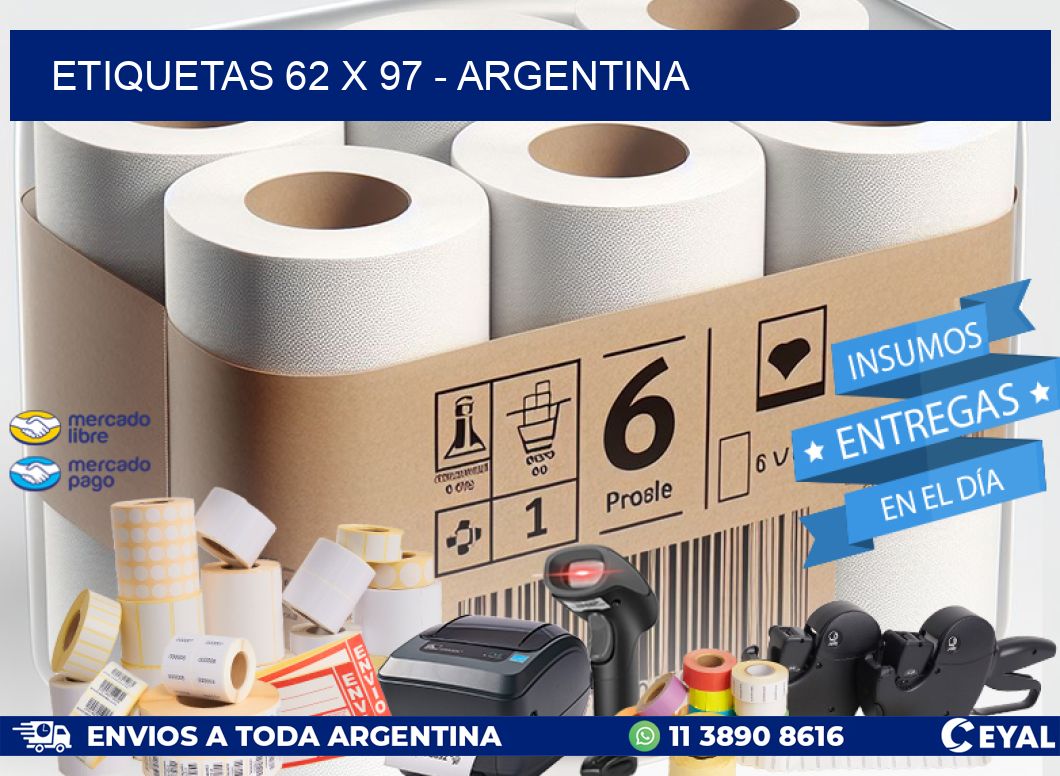 ETIQUETAS 62 x 97 - ARGENTINA