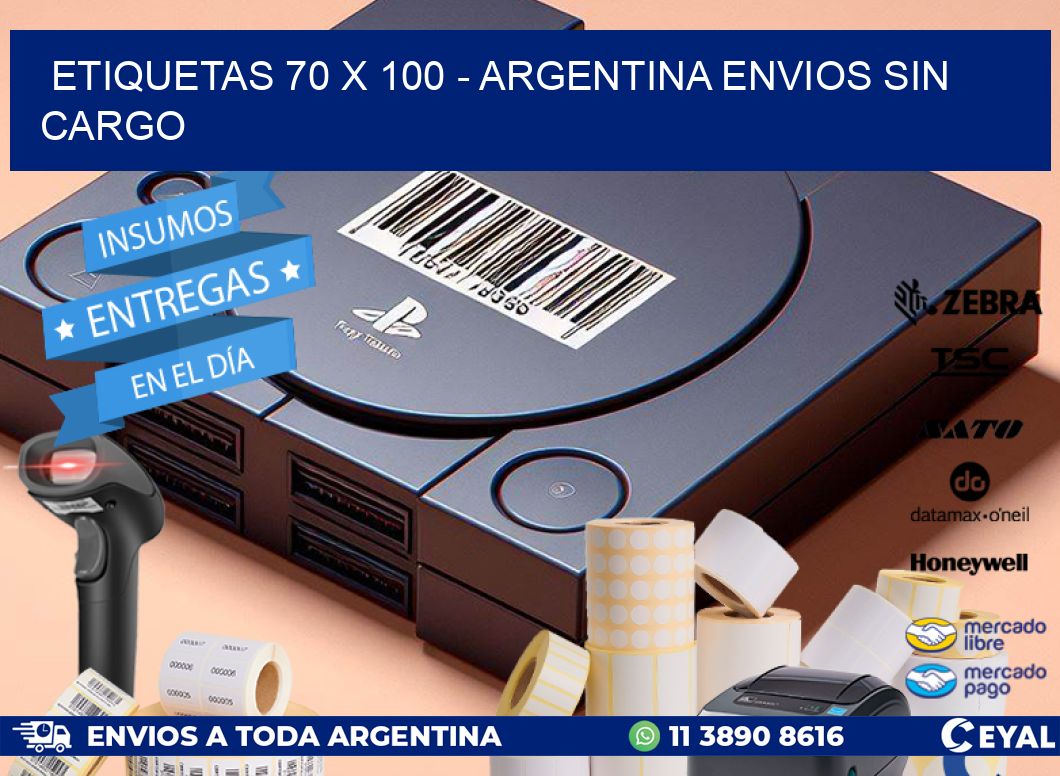 ETIQUETAS 70 x 100 - ARGENTINA ENVIOS SIN CARGO