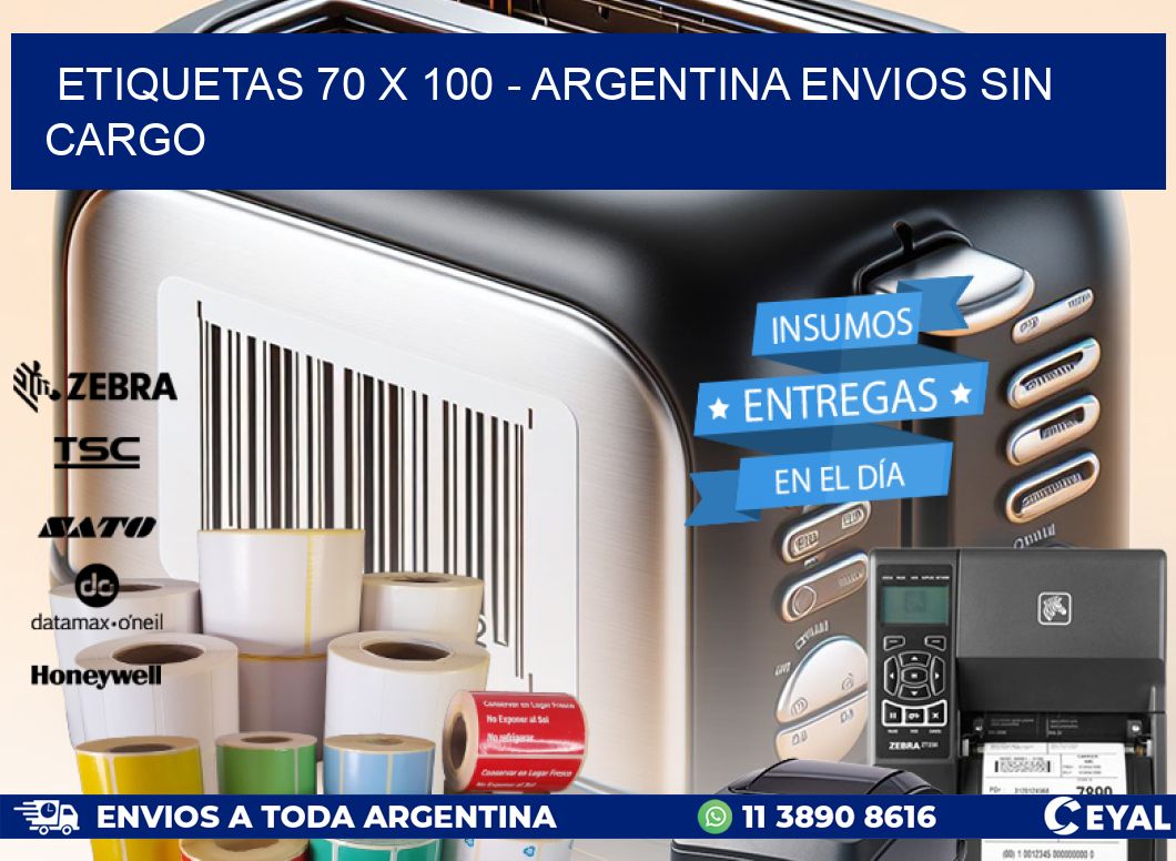 ETIQUETAS 70 x 100 - ARGENTINA ENVIOS SIN CARGO