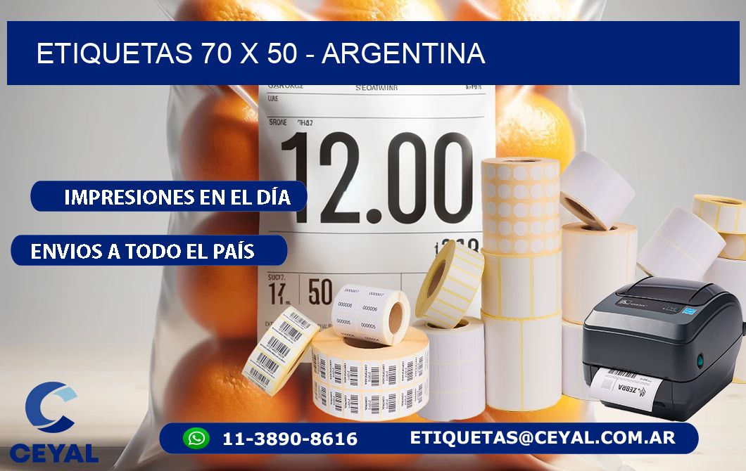 ETIQUETAS 70 x 50 - ARGENTINA