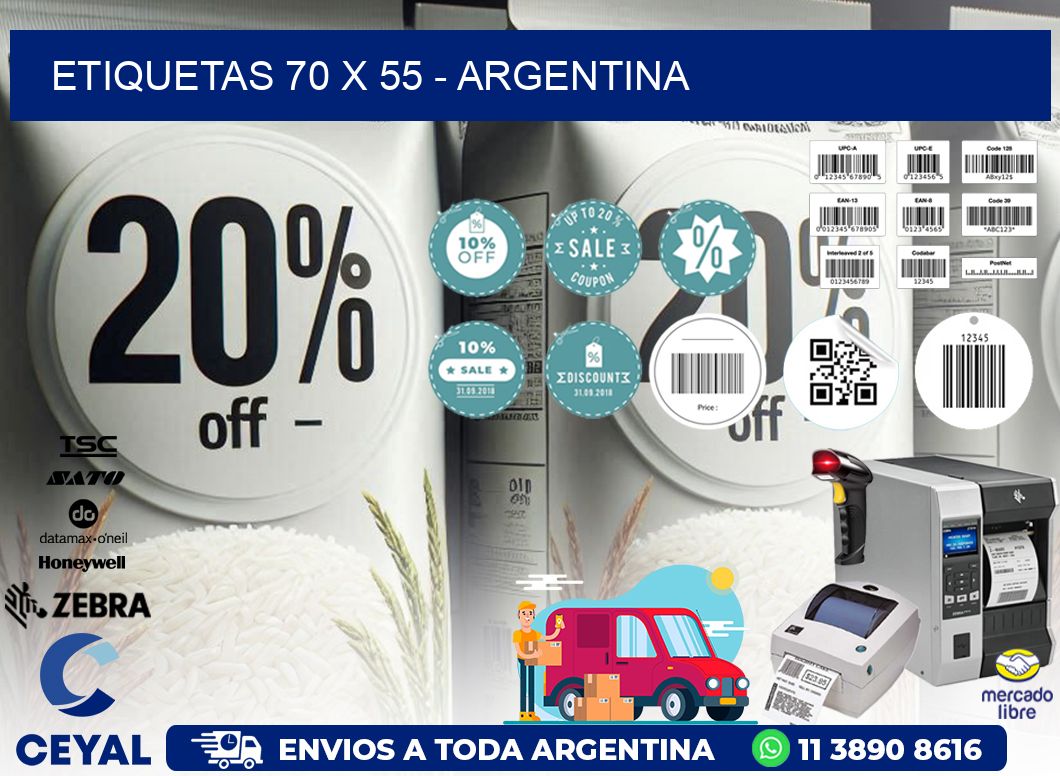 ETIQUETAS 70 x 55 - ARGENTINA