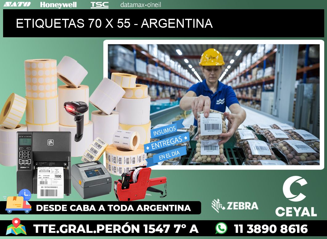 ETIQUETAS 70 x 55 - ARGENTINA