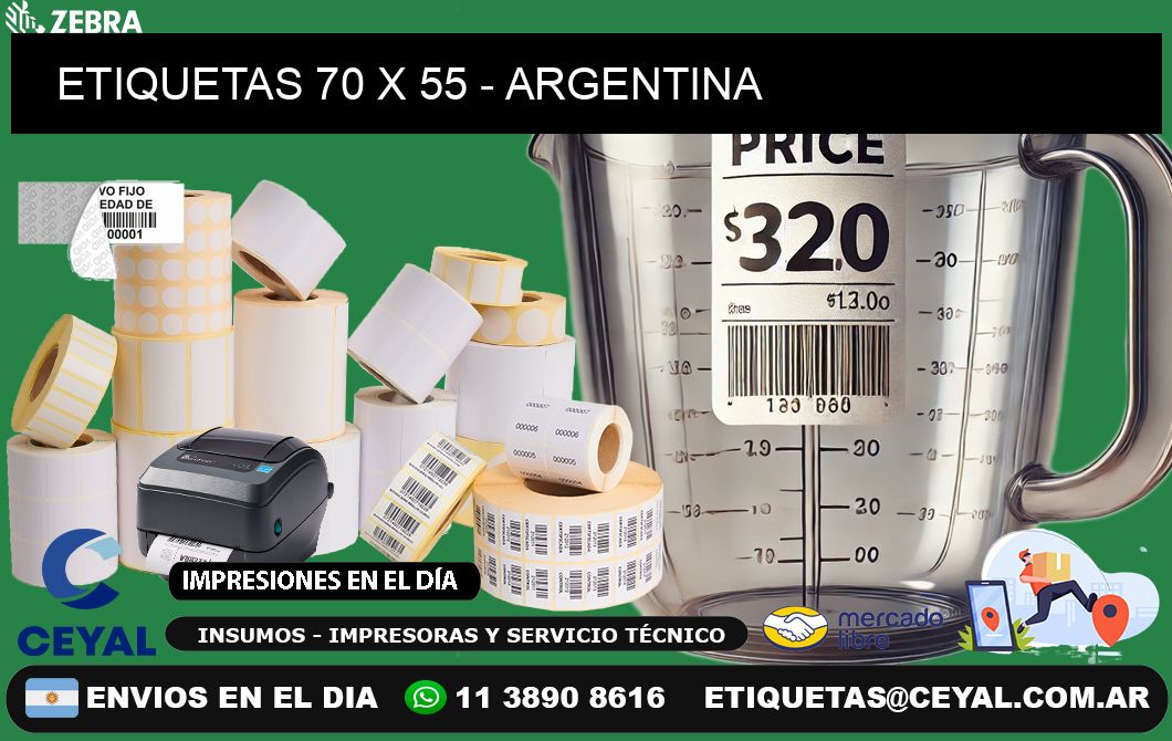 ETIQUETAS 70 x 55 - ARGENTINA