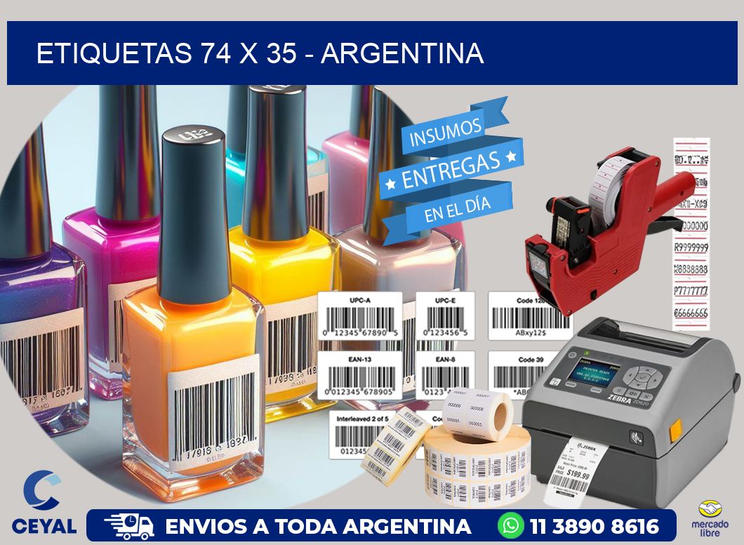 ETIQUETAS 74 x 35 - ARGENTINA