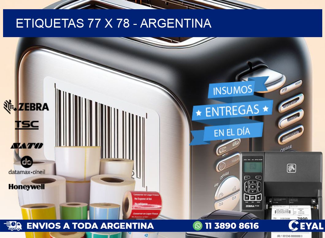 ETIQUETAS 77 x 78 - ARGENTINA