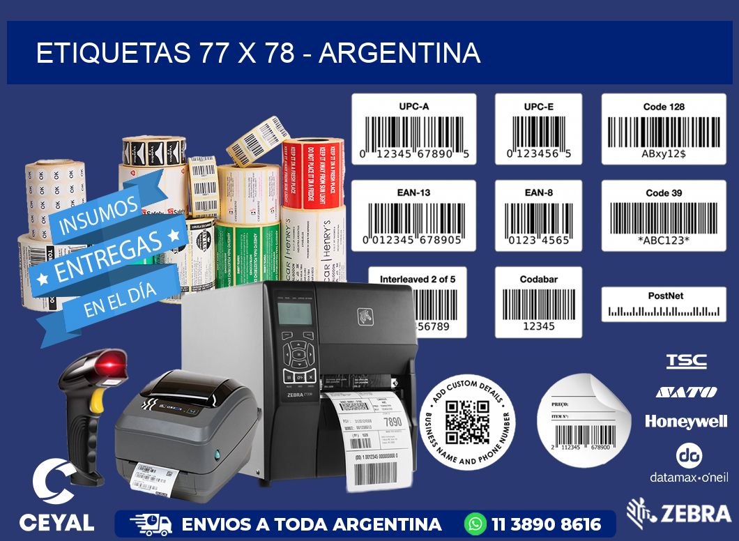 ETIQUETAS 77 x 78 - ARGENTINA