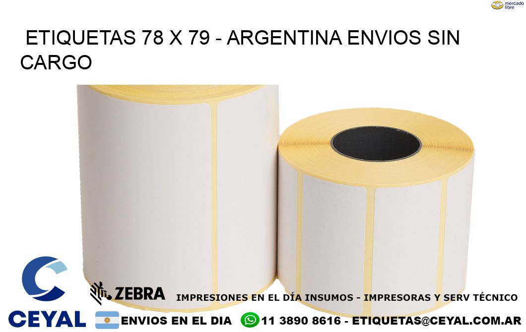 ETIQUETAS 78 x 79 - ARGENTINA ENVIOS SIN CARGO