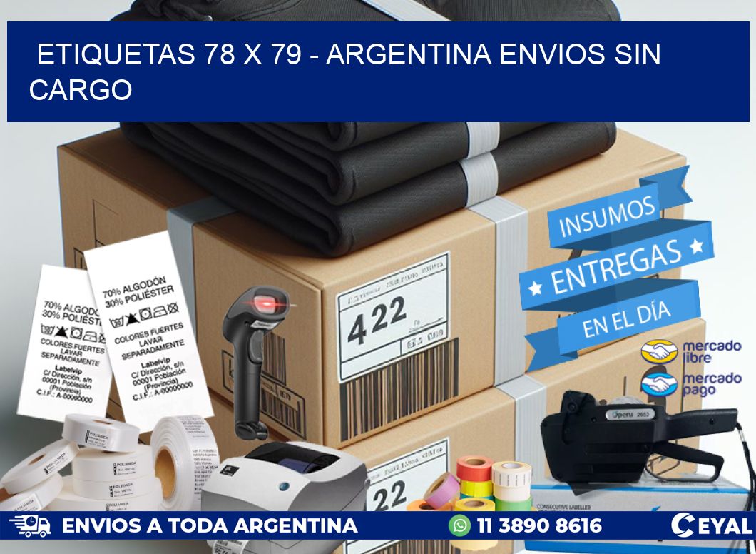 ETIQUETAS 78 x 79 – ARGENTINA ENVIOS SIN CARGO