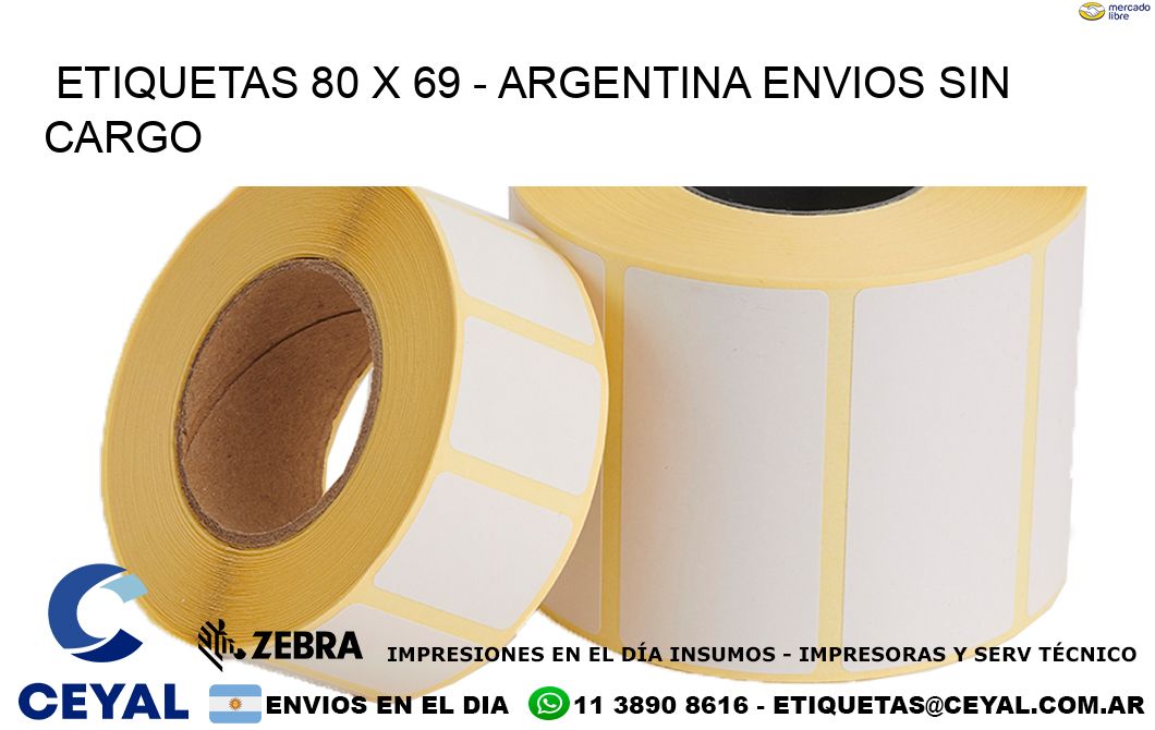 ETIQUETAS 80 x 69 – ARGENTINA ENVIOS SIN CARGO