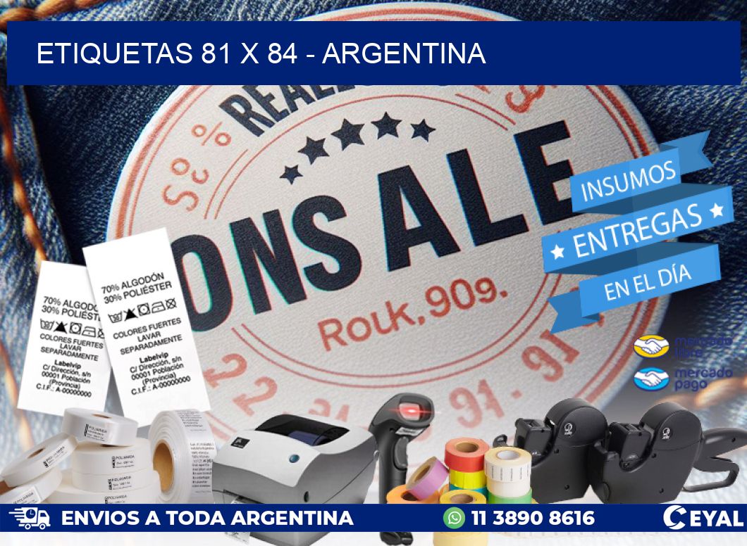 ETIQUETAS 81 x 84 - ARGENTINA