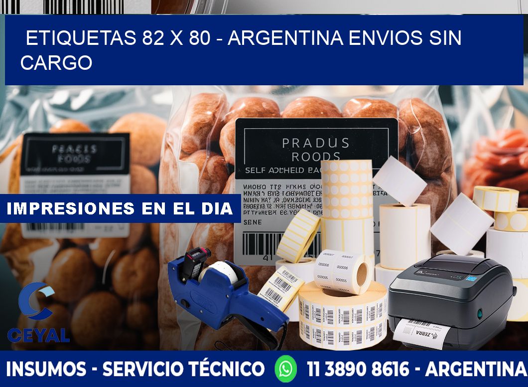 ETIQUETAS 82 x 80 - ARGENTINA ENVIOS SIN CARGO