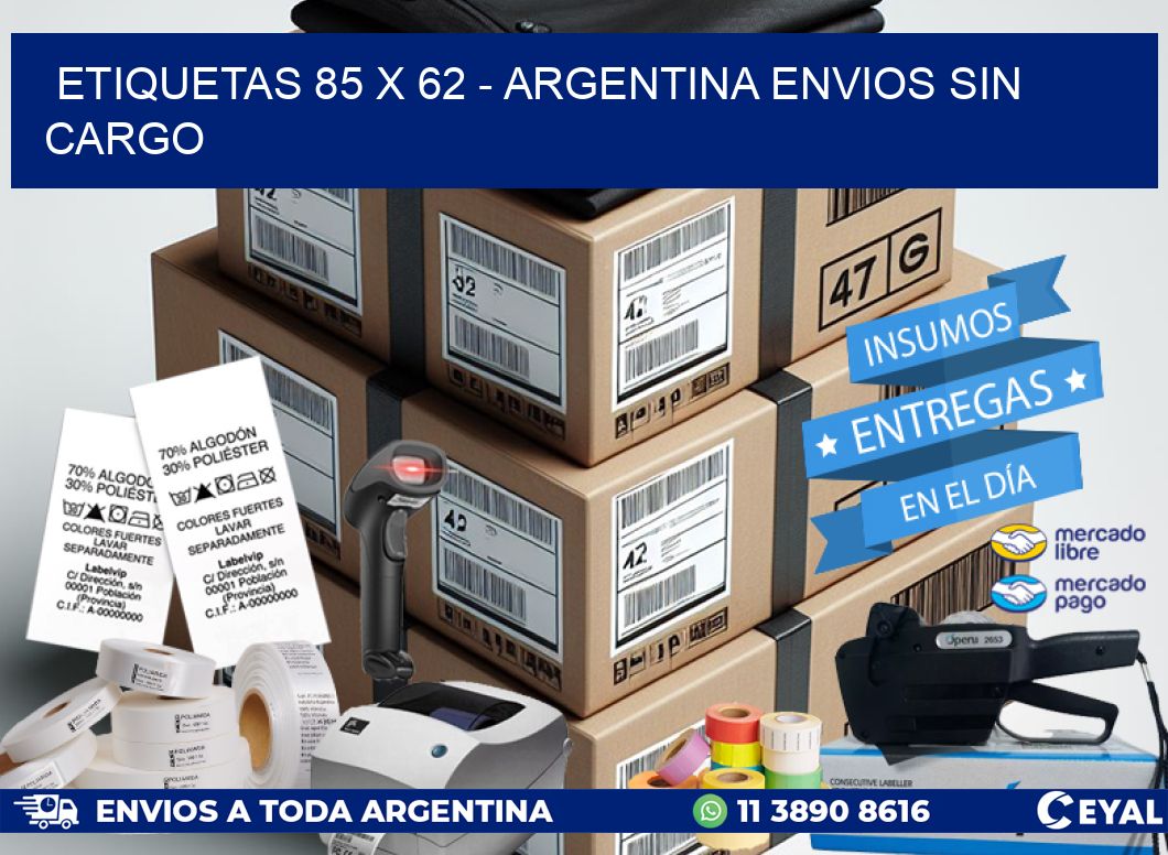 ETIQUETAS 85 x 62 – ARGENTINA ENVIOS SIN CARGO