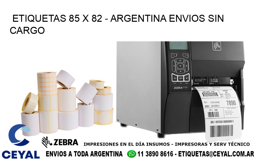 ETIQUETAS 85 x 82 - ARGENTINA ENVIOS SIN CARGO