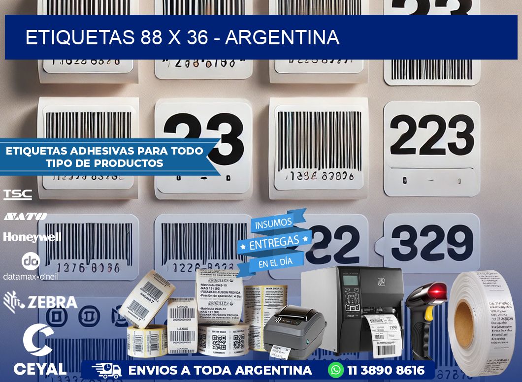 ETIQUETAS 88 x 36 - ARGENTINA