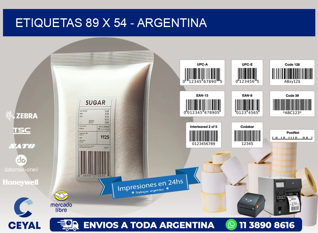 ETIQUETAS 89 x 54 - ARGENTINA