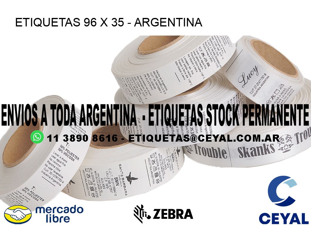 ETIQUETAS 96 x 35 - ARGENTINA