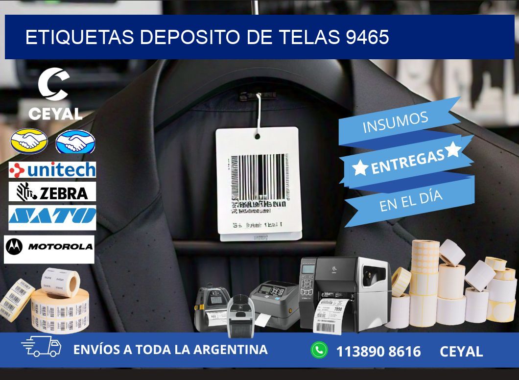 ETIQUETAS DEPOSITO DE TELAS 9465