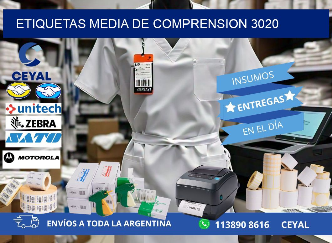 ETIQUETAS MEDIA DE COMPRENSION 3020