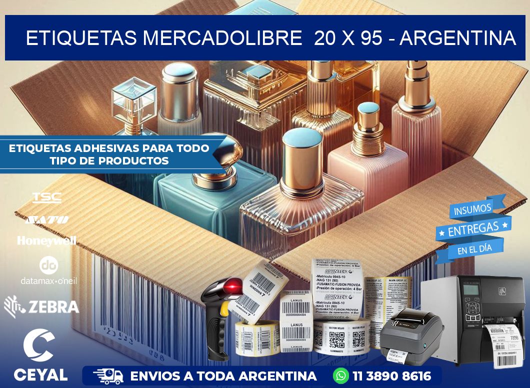 ETIQUETAS MERCADOLIBRE  20 x 95 – ARGENTINA