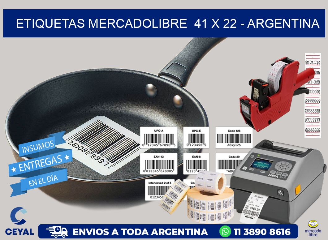 ETIQUETAS MERCADOLIBRE  41 x 22 – ARGENTINA