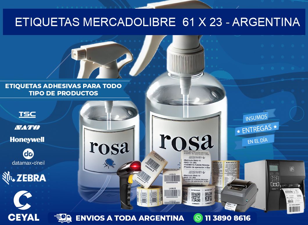 ETIQUETAS MERCADOLIBRE  61 x 23 – ARGENTINA