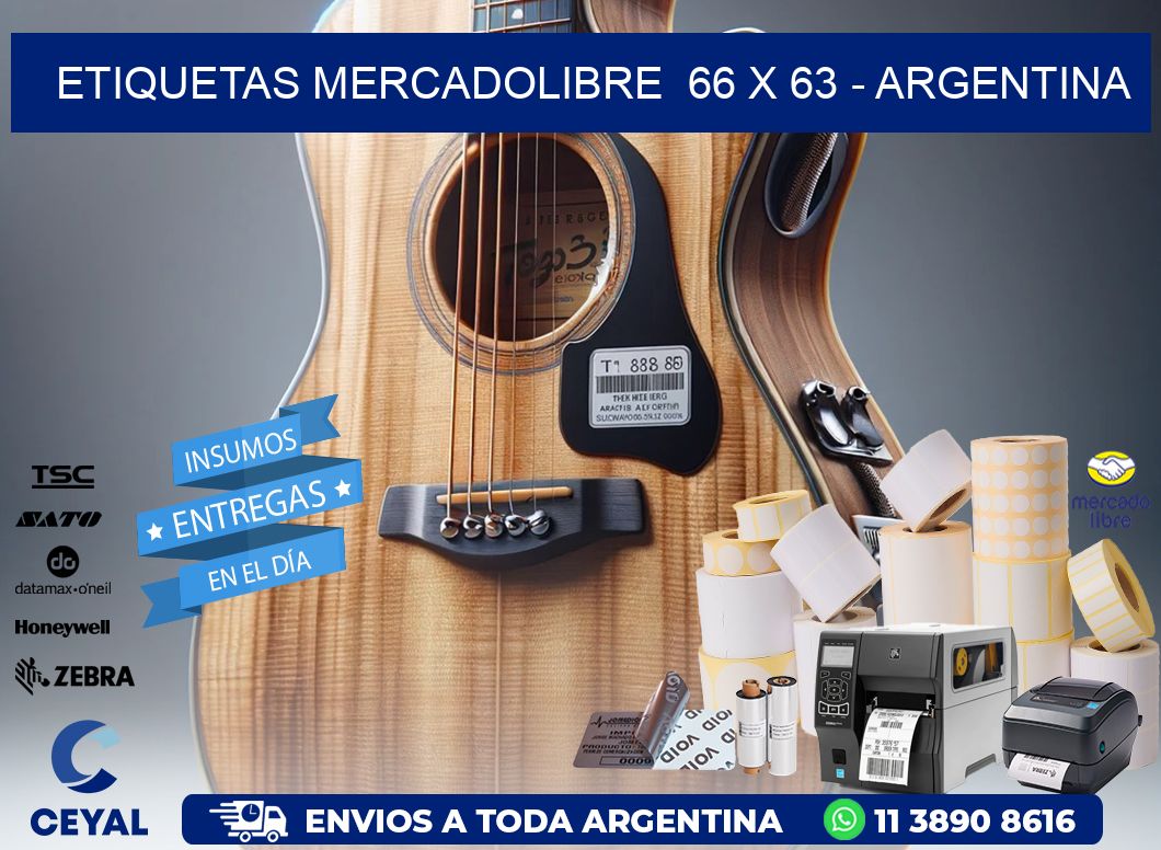 ETIQUETAS MERCADOLIBRE  66 x 63 - ARGENTINA