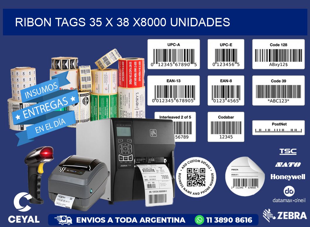 RIBON TAGS 35 x 38 X8000 UNIDADES