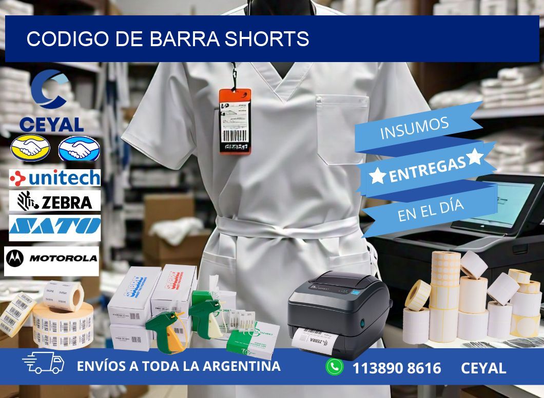 codigo de barra SHORTS