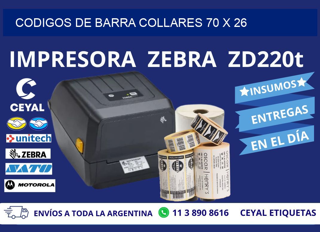 CODIGOS DE BARRA COLLARES 70 x 26