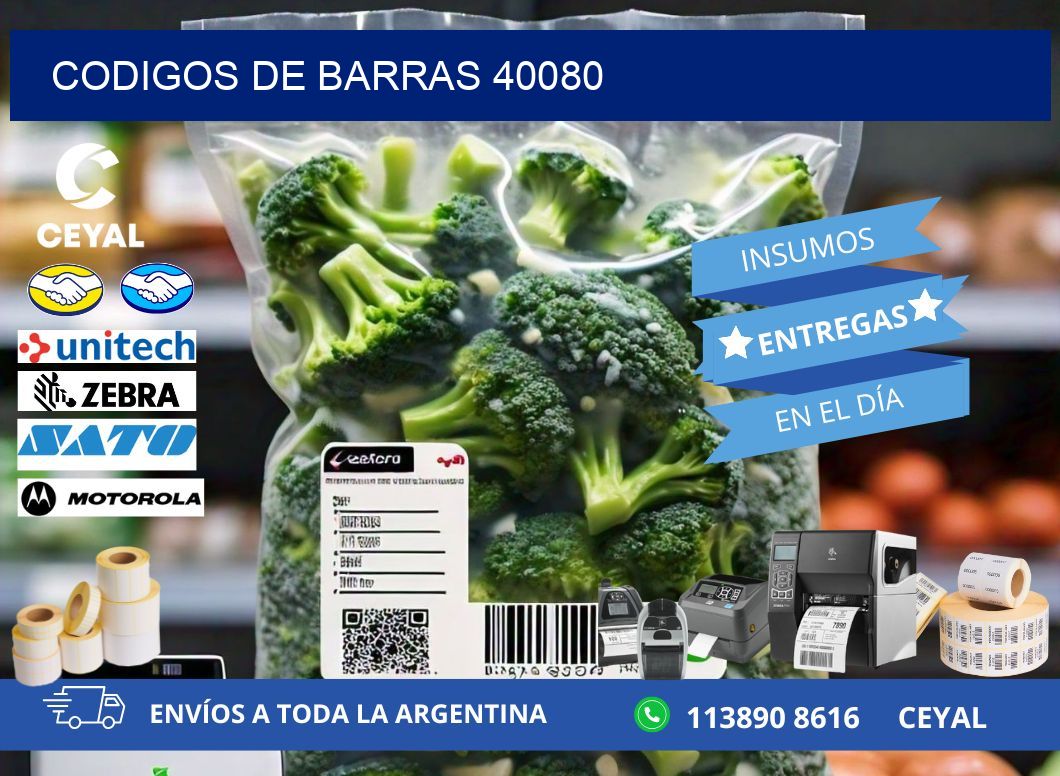 CODIGOS DE BARRAS 40080