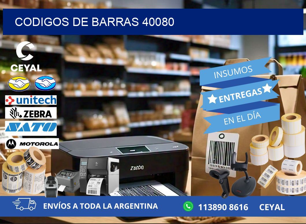 CODIGOS DE BARRAS 40080