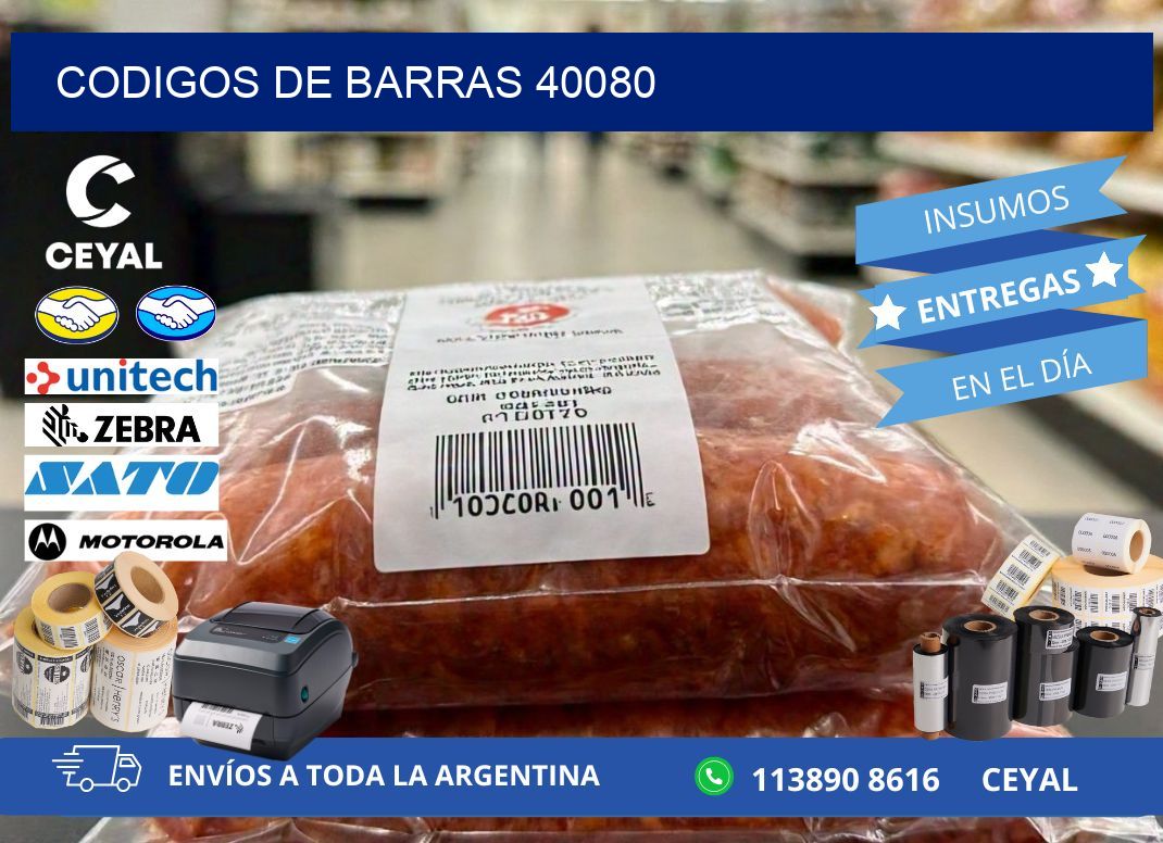 CODIGOS DE BARRAS 40080