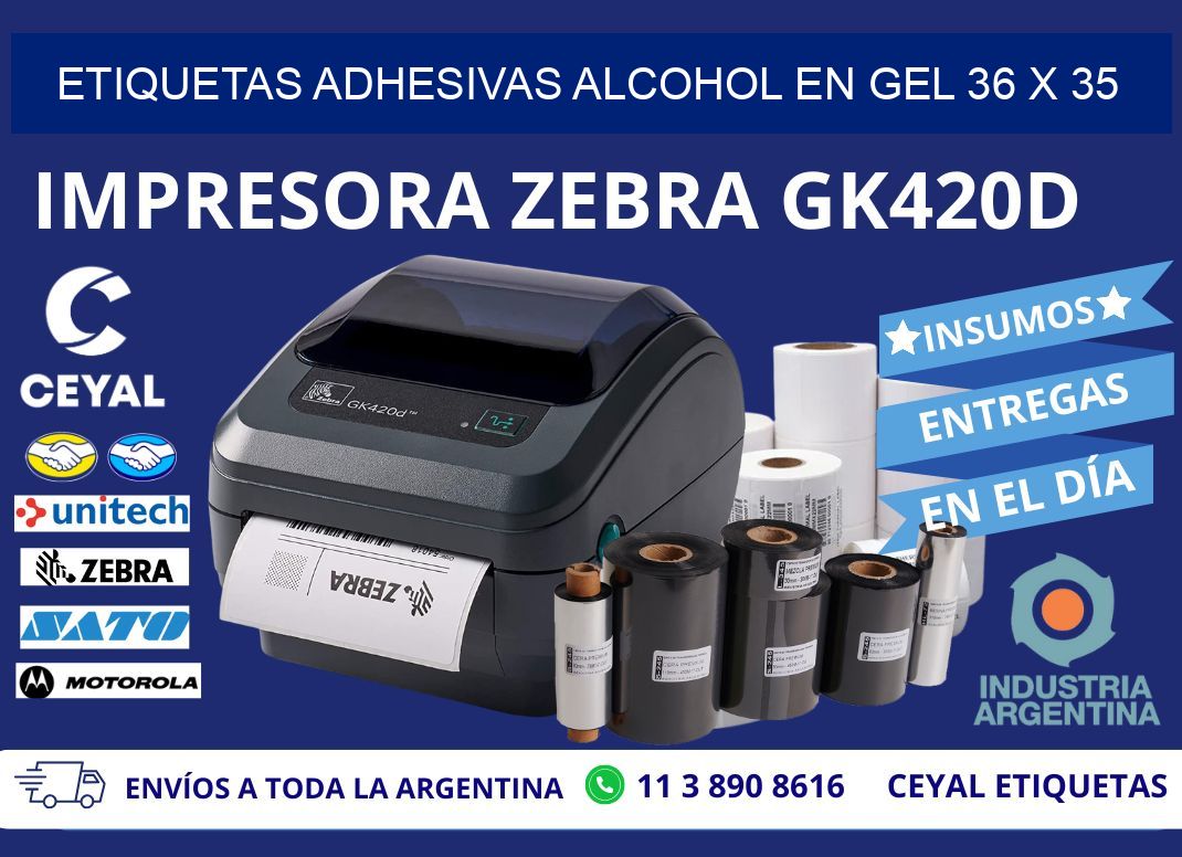 ETIQUETAS ADHESIVAS ALCOHOL EN GEL 36 x 35