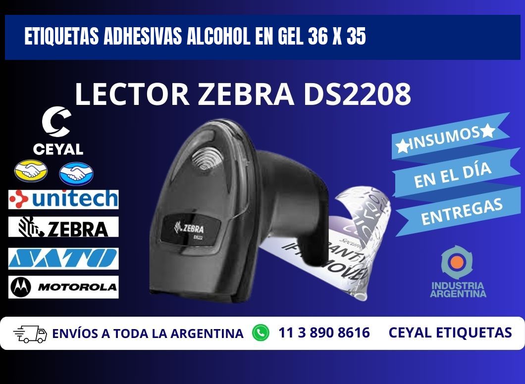 ETIQUETAS ADHESIVAS ALCOHOL EN GEL 36 x 35