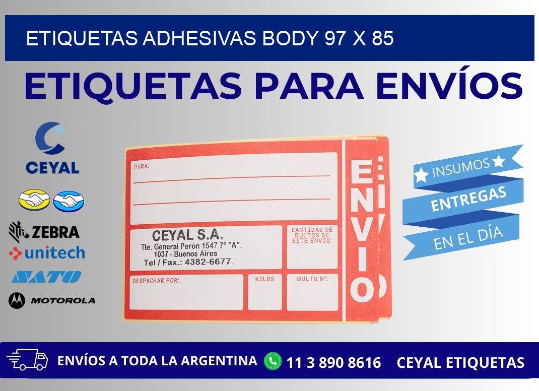 ETIQUETAS ADHESIVAS BODY 97 x 85