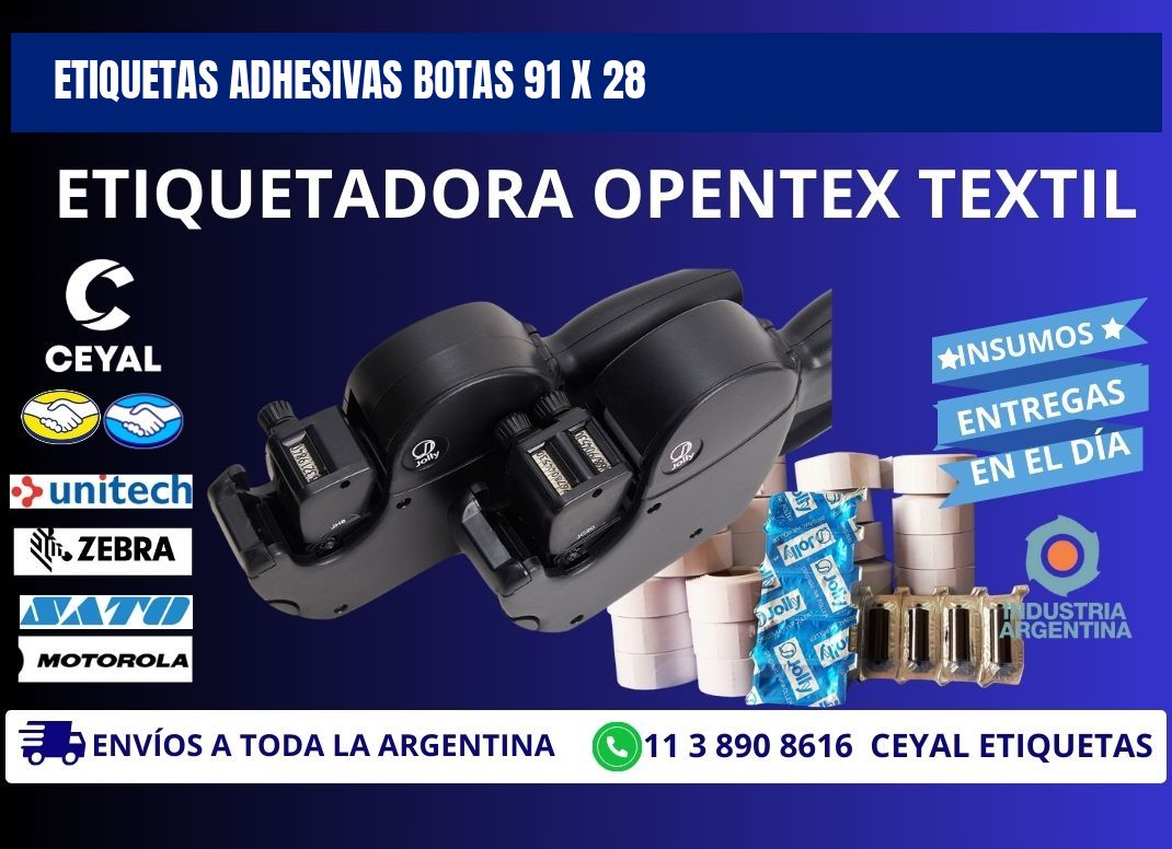 ETIQUETAS ADHESIVAS BOTAS 91 x 28