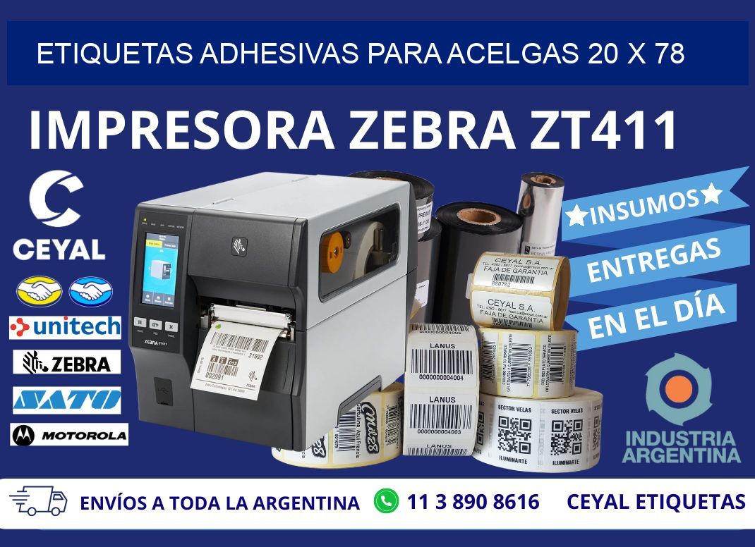 ETIQUETAS ADHESIVAS PARA ACELGAS 20 x 78