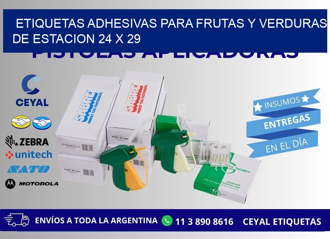 ETIQUETAS ADHESIVAS PARA FRUTAS Y VERDURAS DE ESTACION 24 x 29