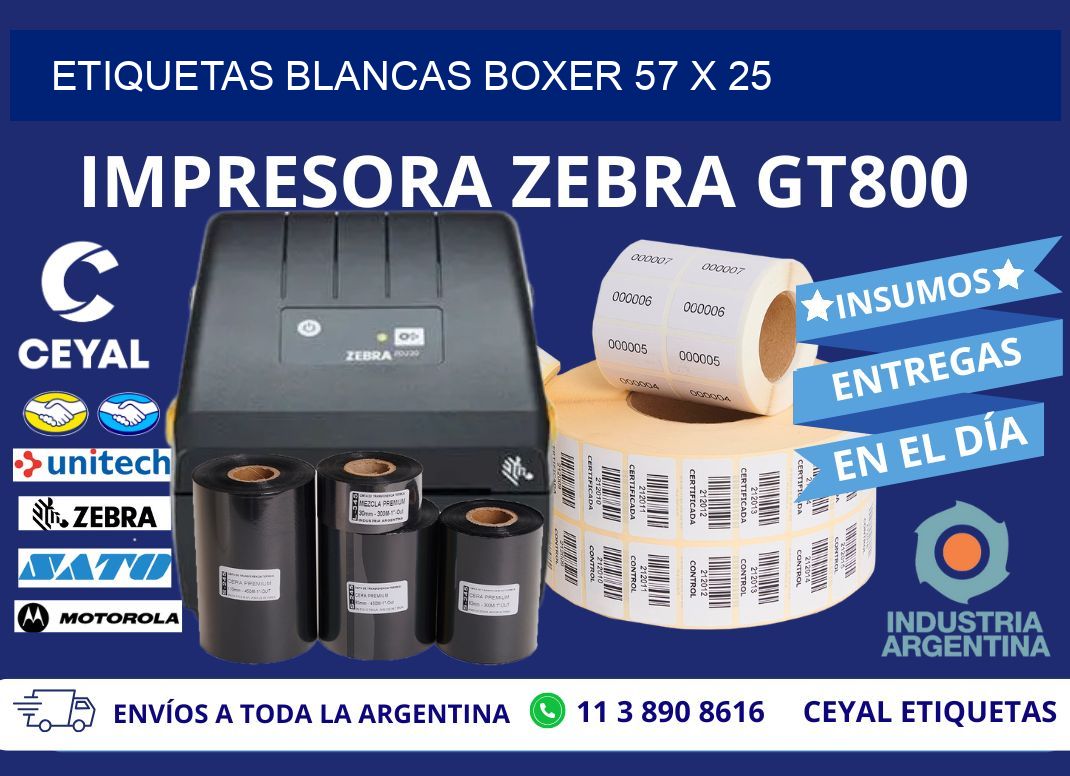 ETIQUETAS BLANCAS BOXER 57 x 25