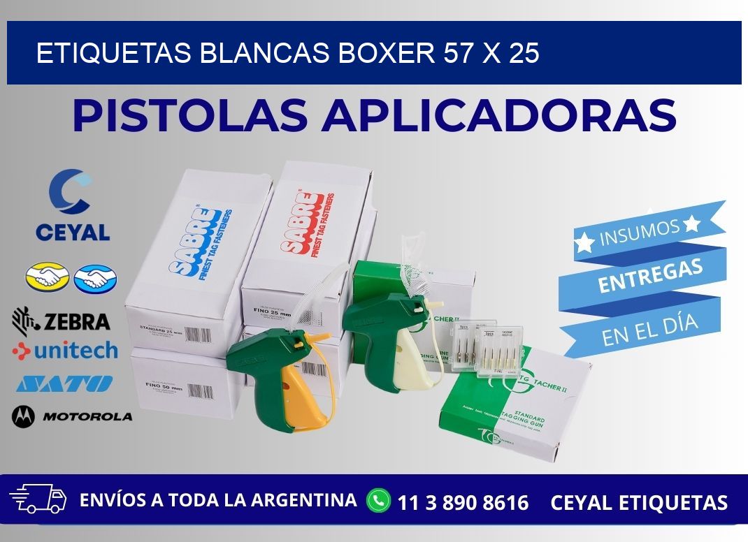 ETIQUETAS BLANCAS BOXER 57 x 25