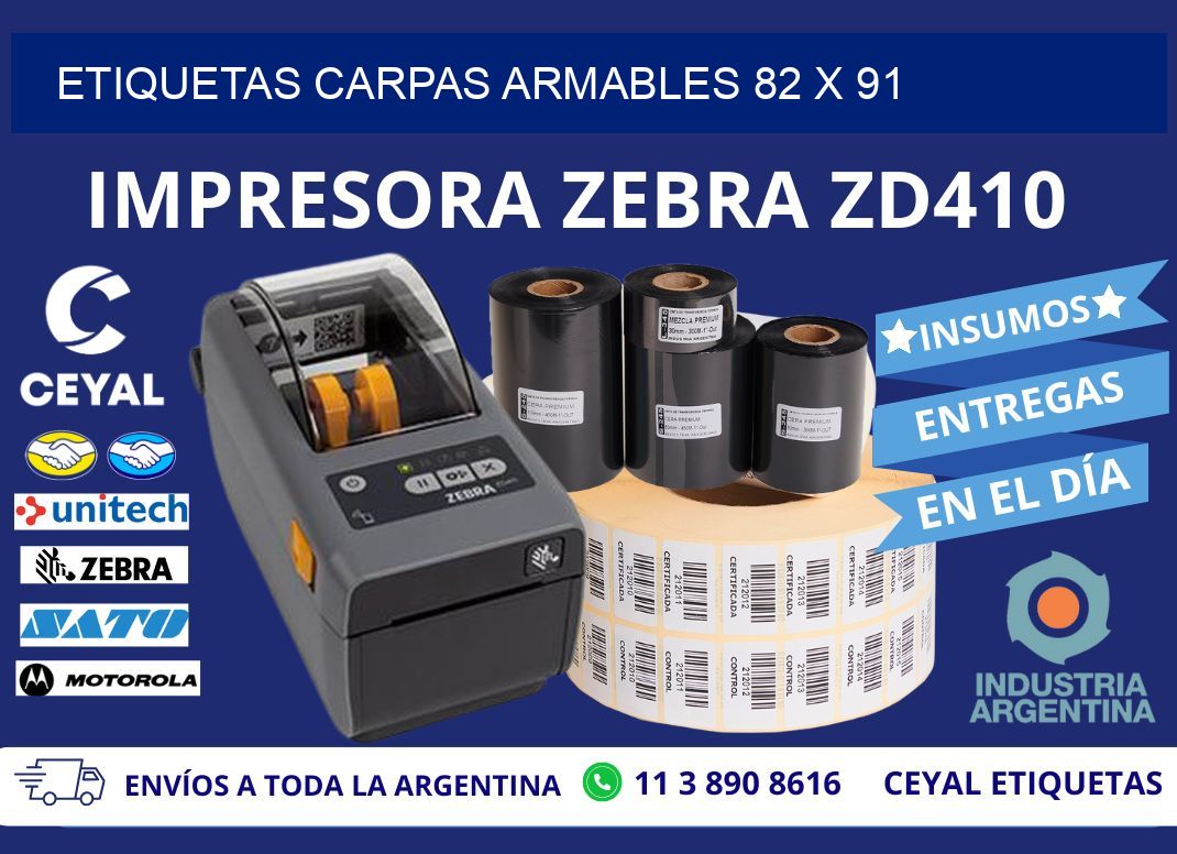 ETIQUETAS CARPAS ARMABLES 82 x 91