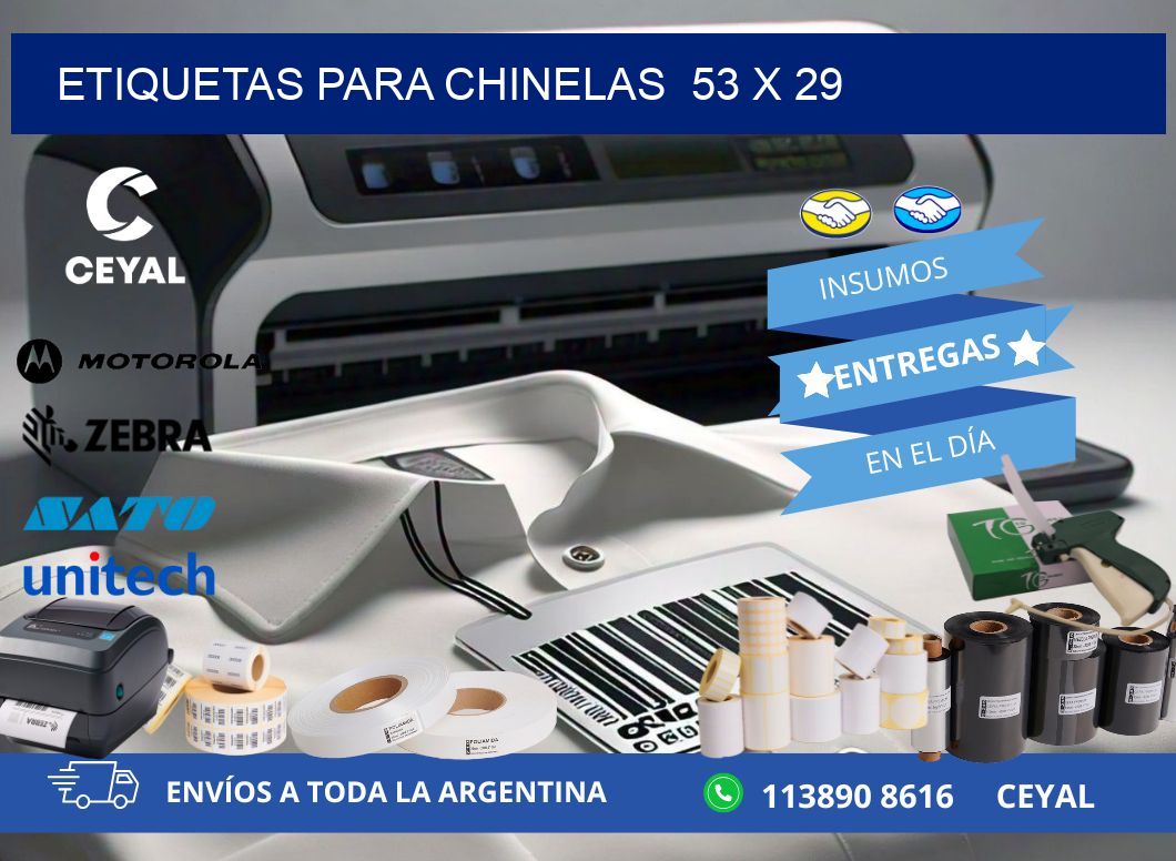 ETIQUETAS PARA CHINELAS  53 x 29