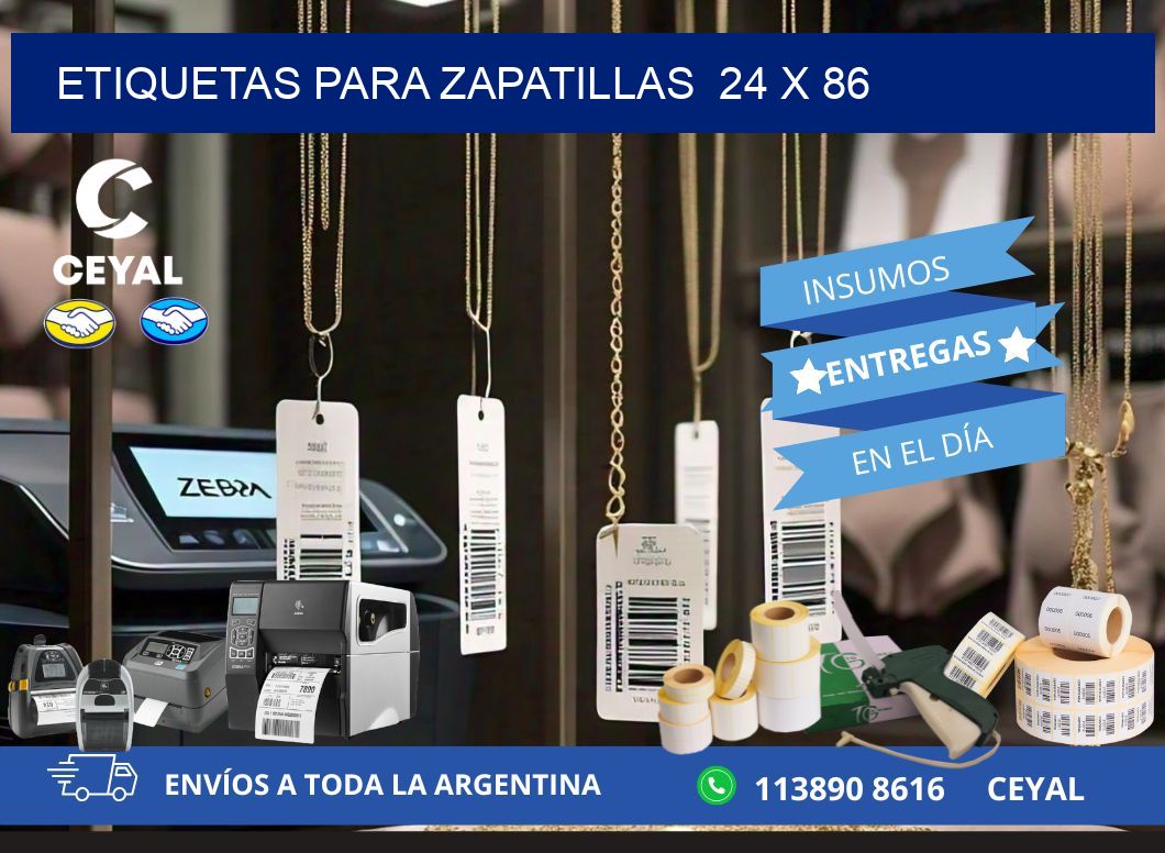 ETIQUETAS PARA ZAPATILLAS  24 x 86