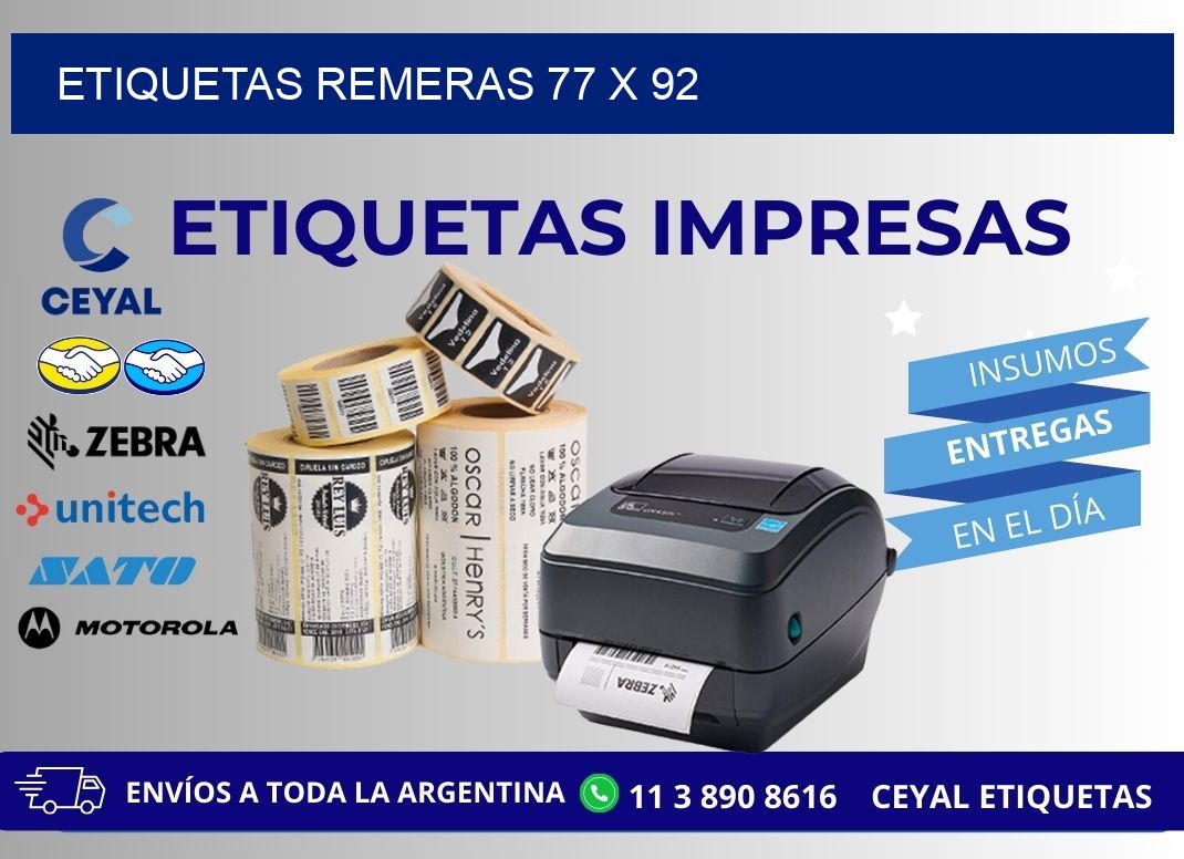 ETIQUETAS REMERAS 77 x 92