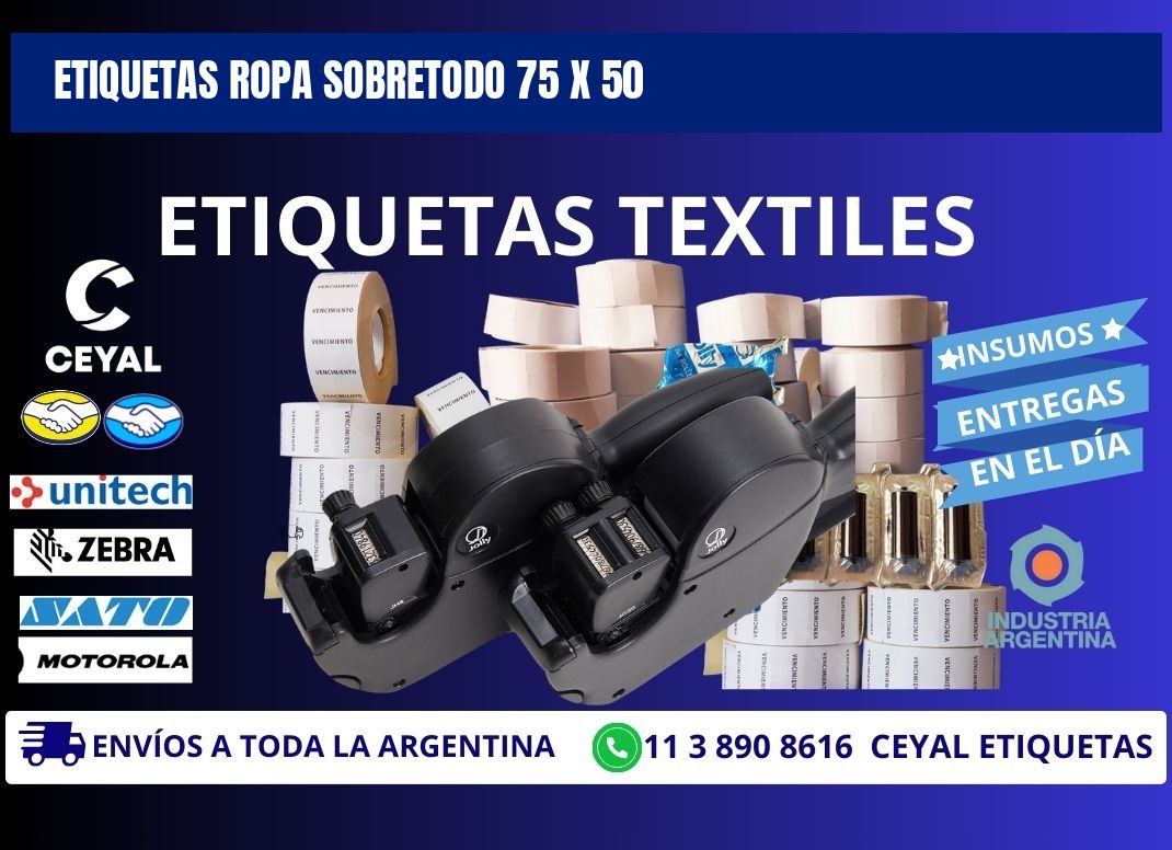 ETIQUETAS ROPA SOBRETODO 75 x 50