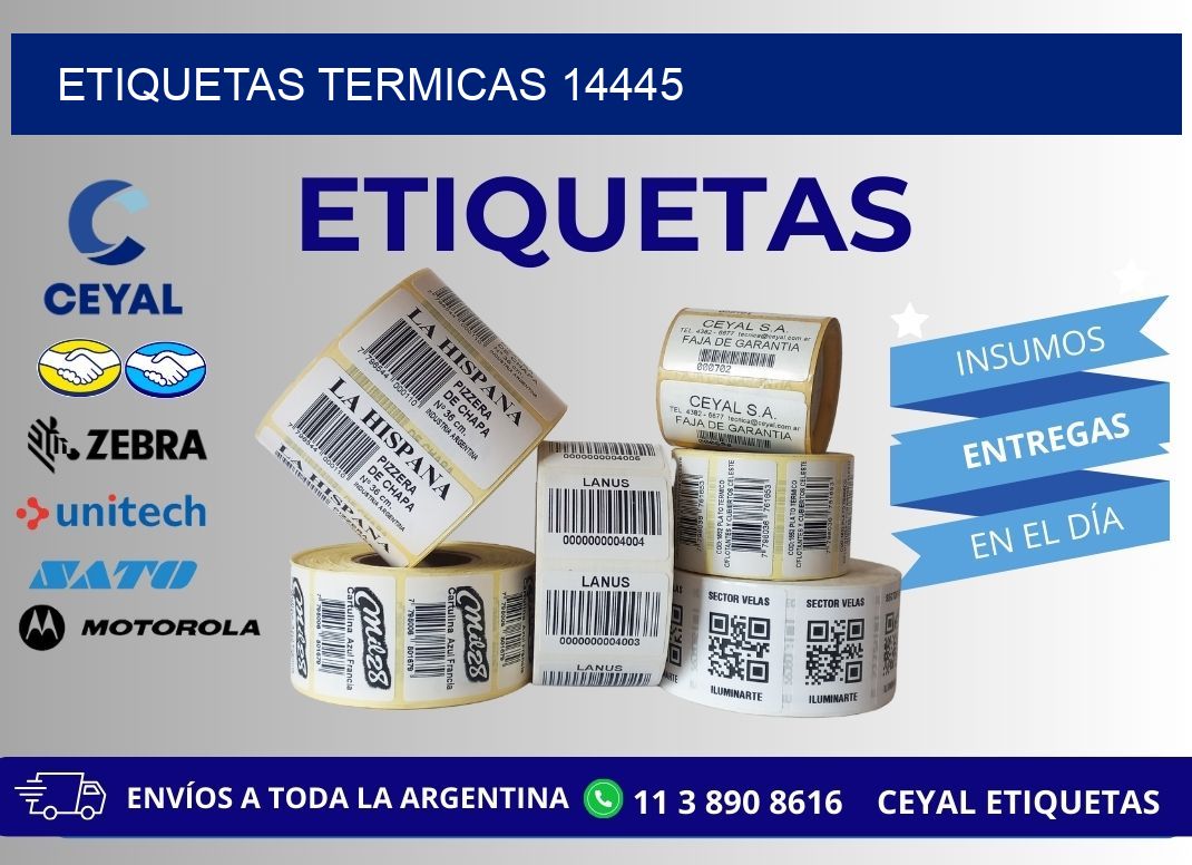 ETIQUETAS TERMICAS 14445